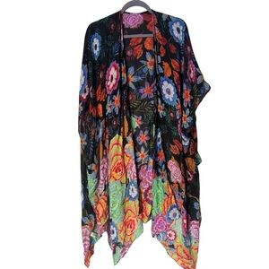 ❤️🍃NWOT Boho Chic Indie Sleaze Festival Floral  Duster Long Kimono-OS